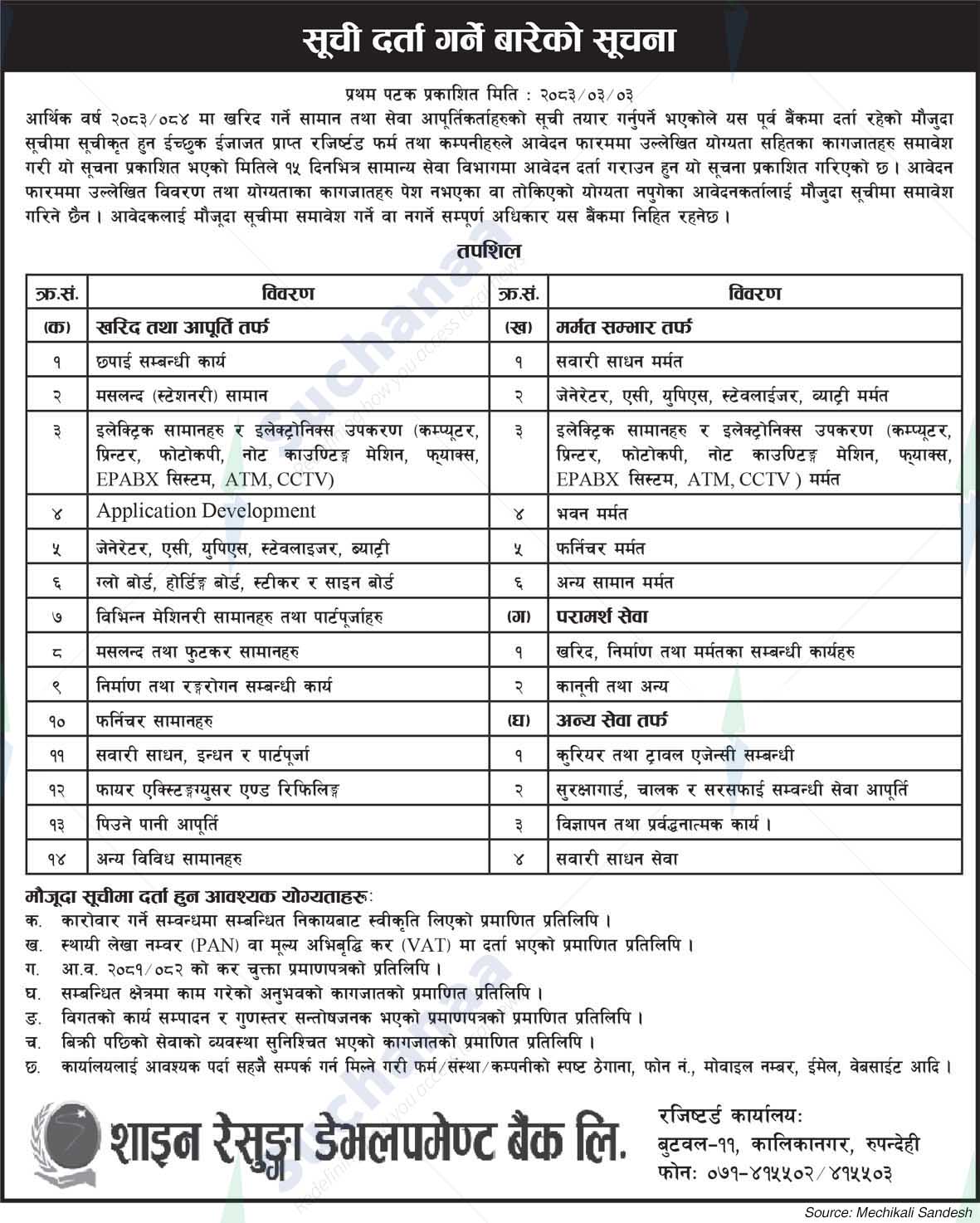 Shine Resunga Development Bank Ltd.