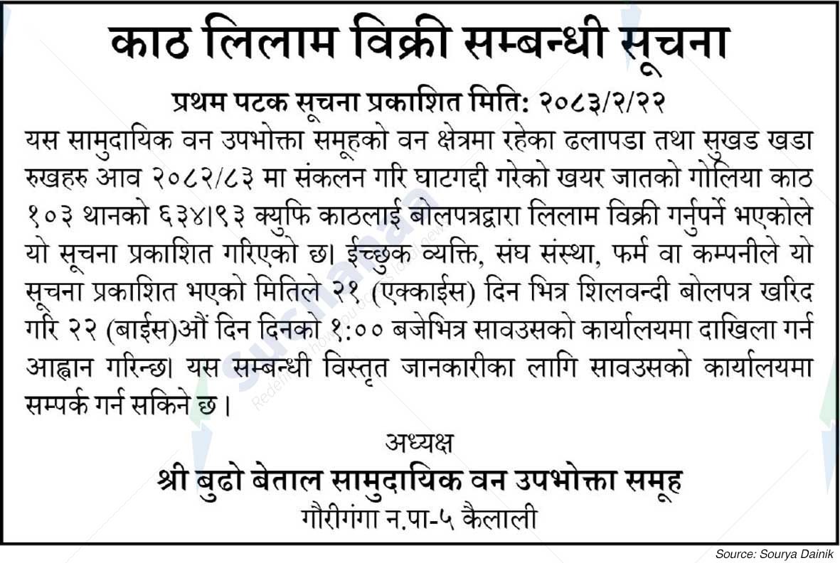 Shree Budho Betal Saa.Wa.Wo.Sa.