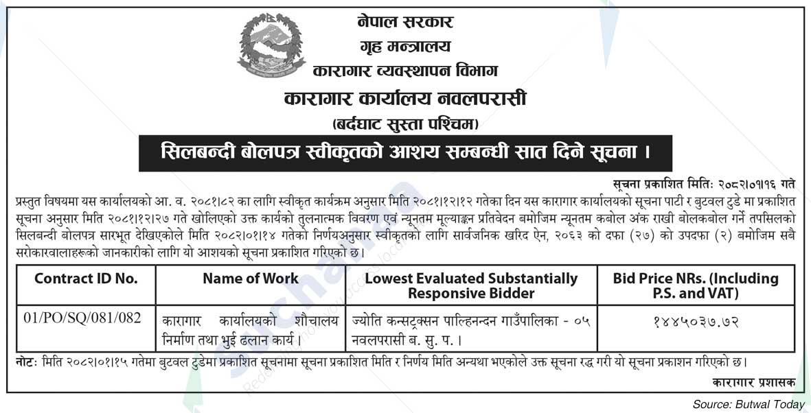 Jail Office Nawalparasi