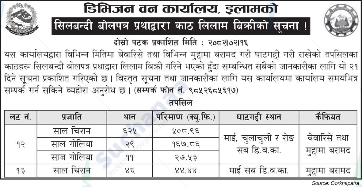 Division Forest Office, Ilam