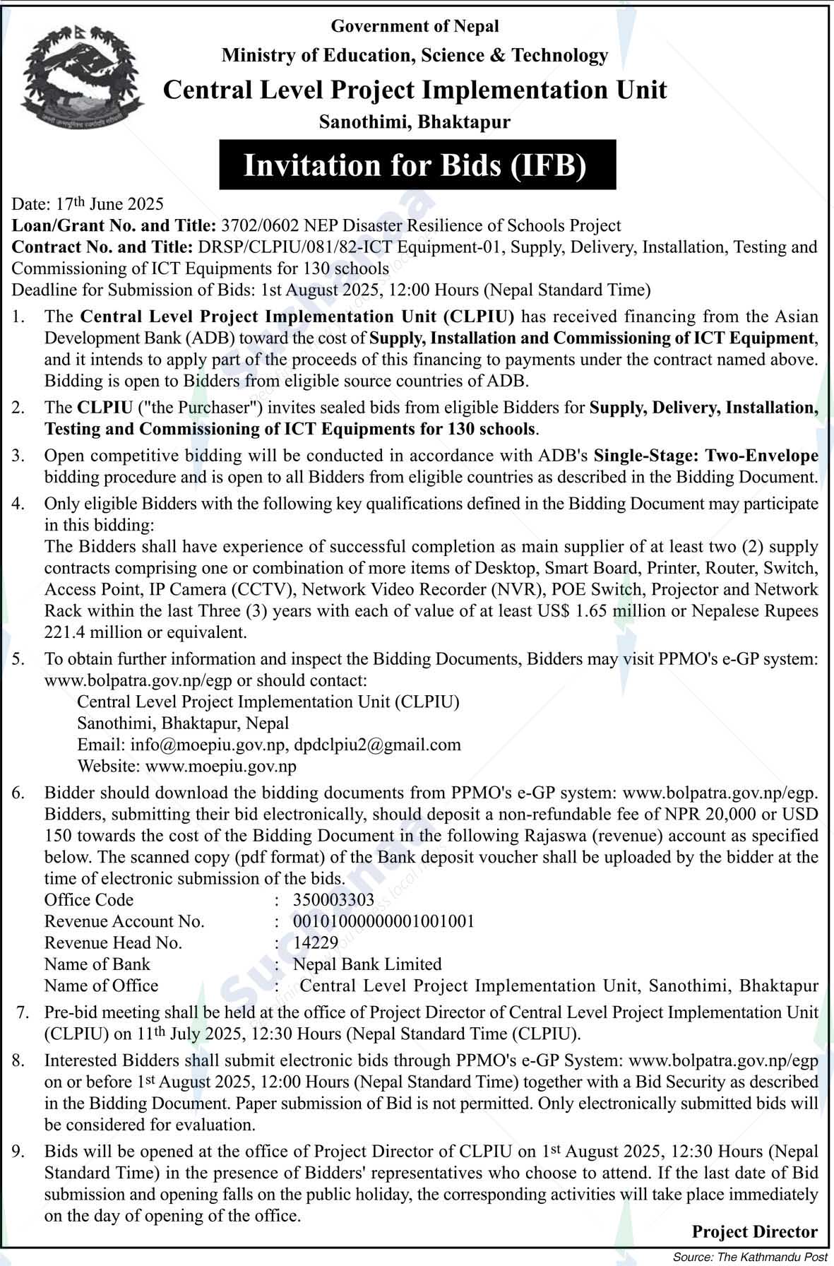 Central Level Project Implementation Unit