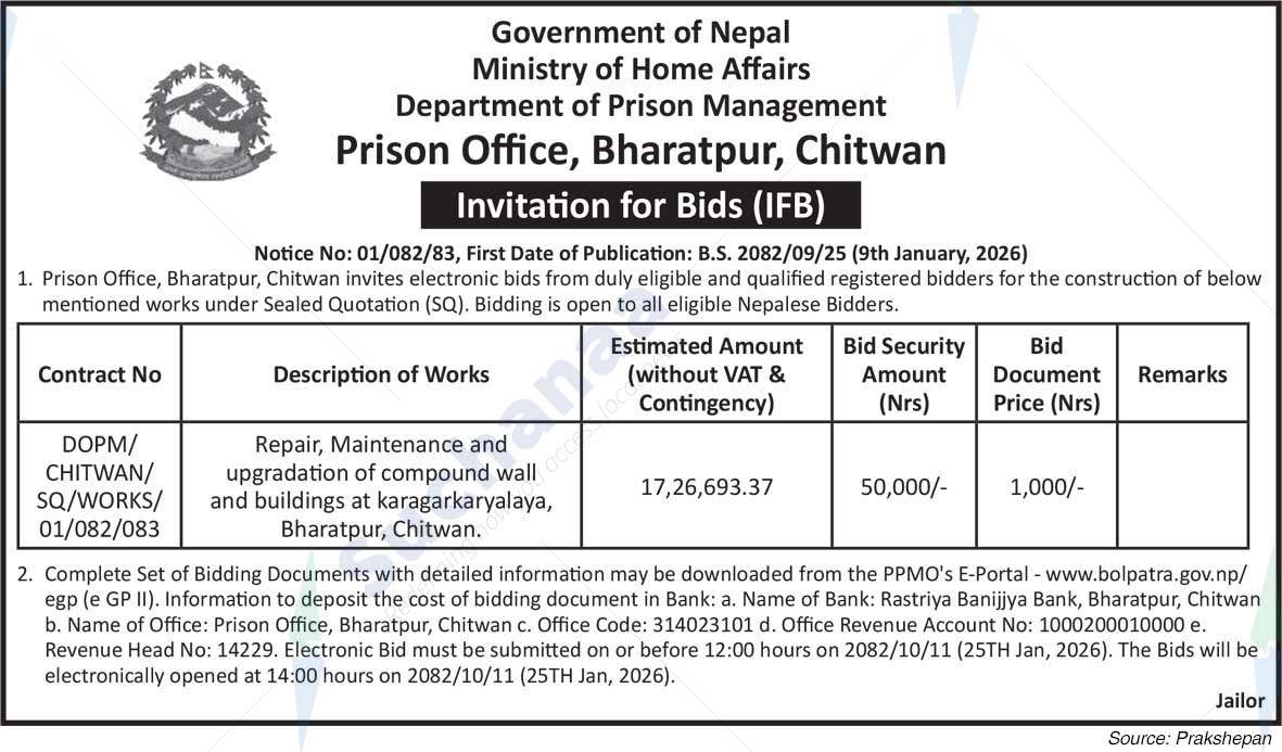 Prision Office Bharatpur,Chitwan