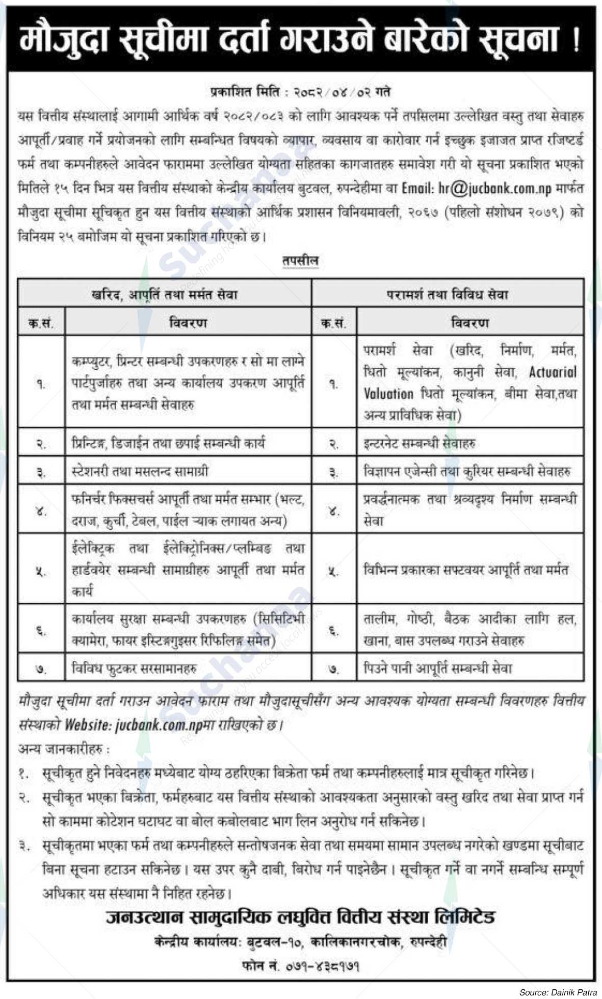 Janautthan Samudayic Laghubitta Bittiya Sanstha Ltd.