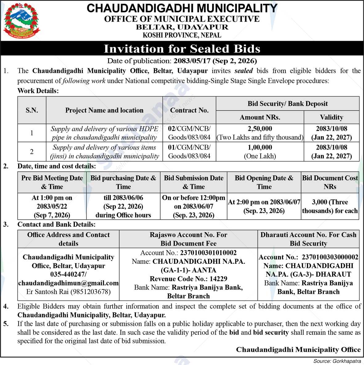 Chaudandigadhi Municipality