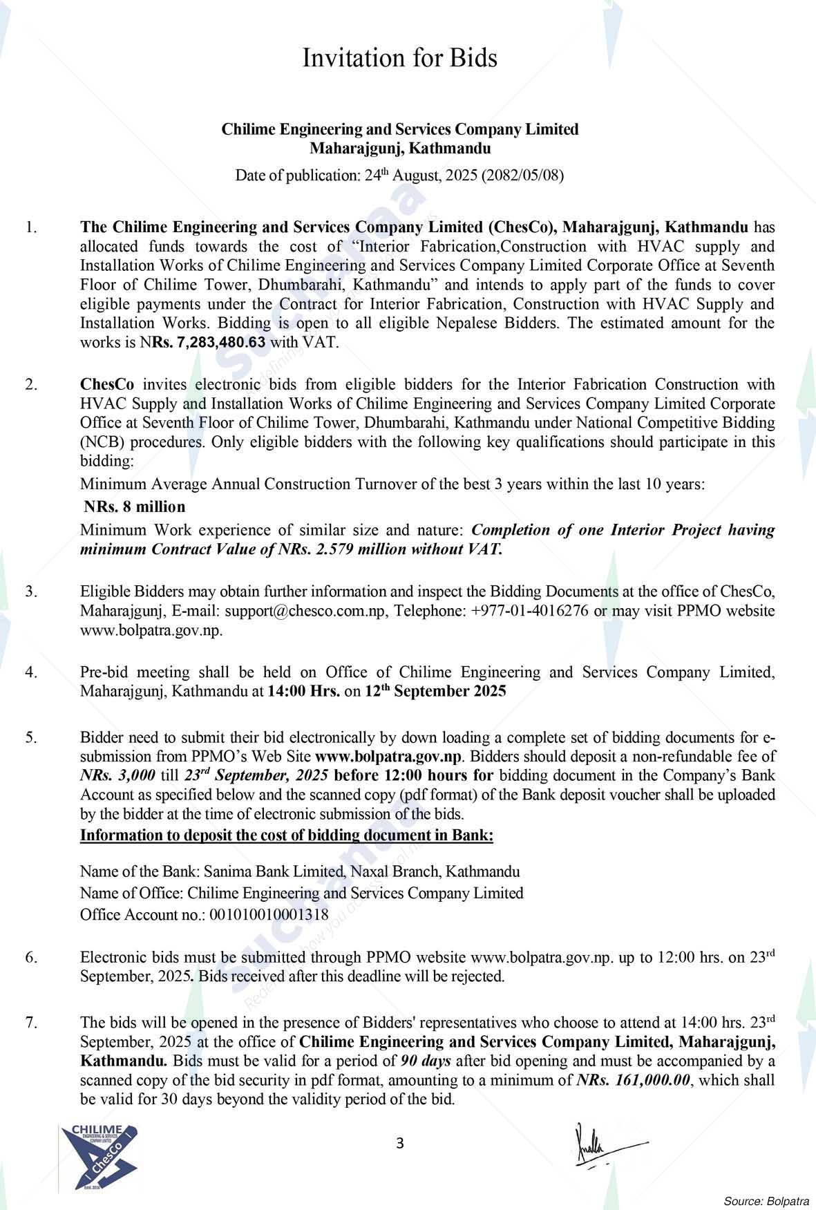 Chilime Engineering & Services Co. Ltd. (ChesGo)