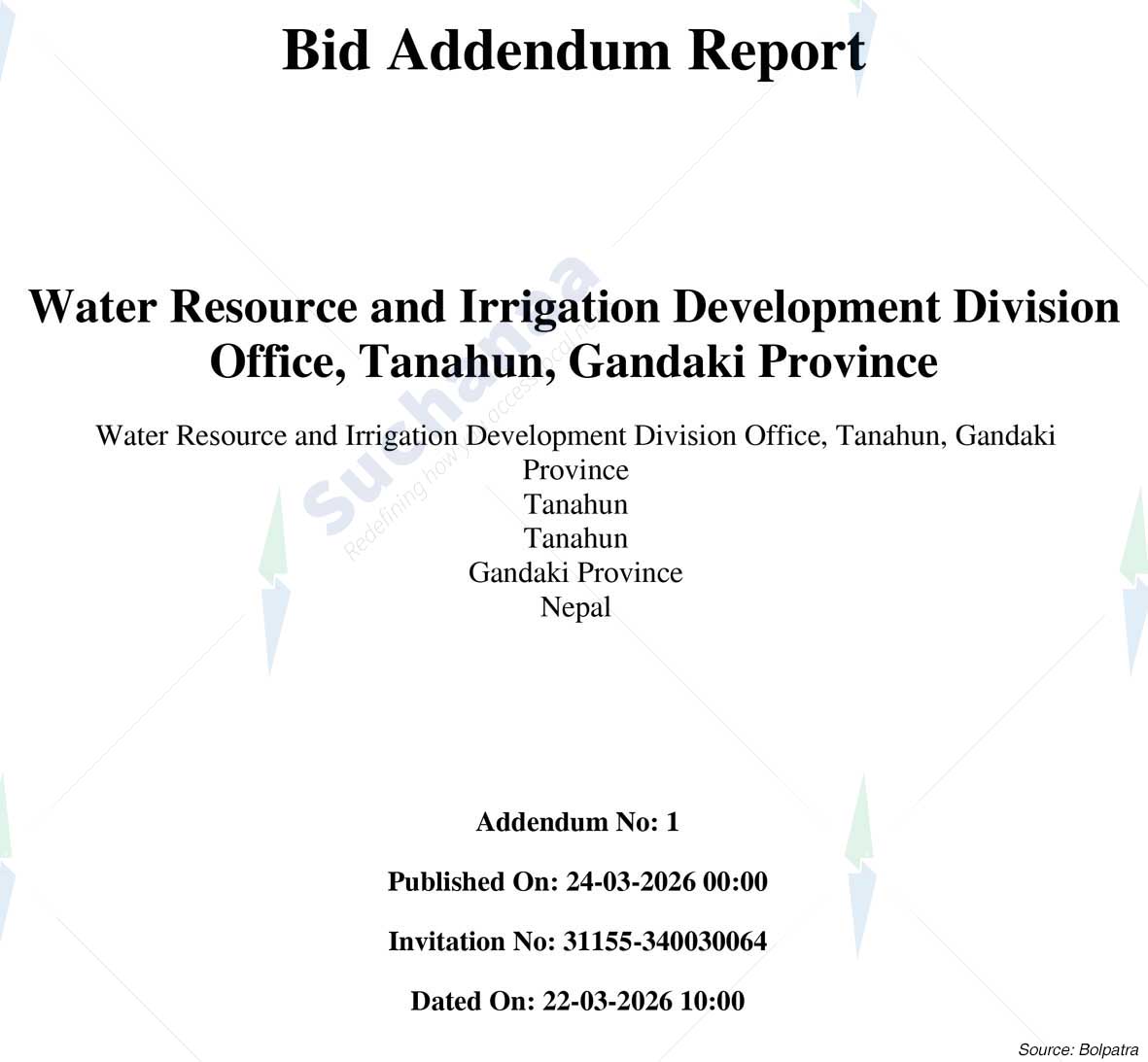 Water Resource and Irrigation Development Division Office, Tanahun