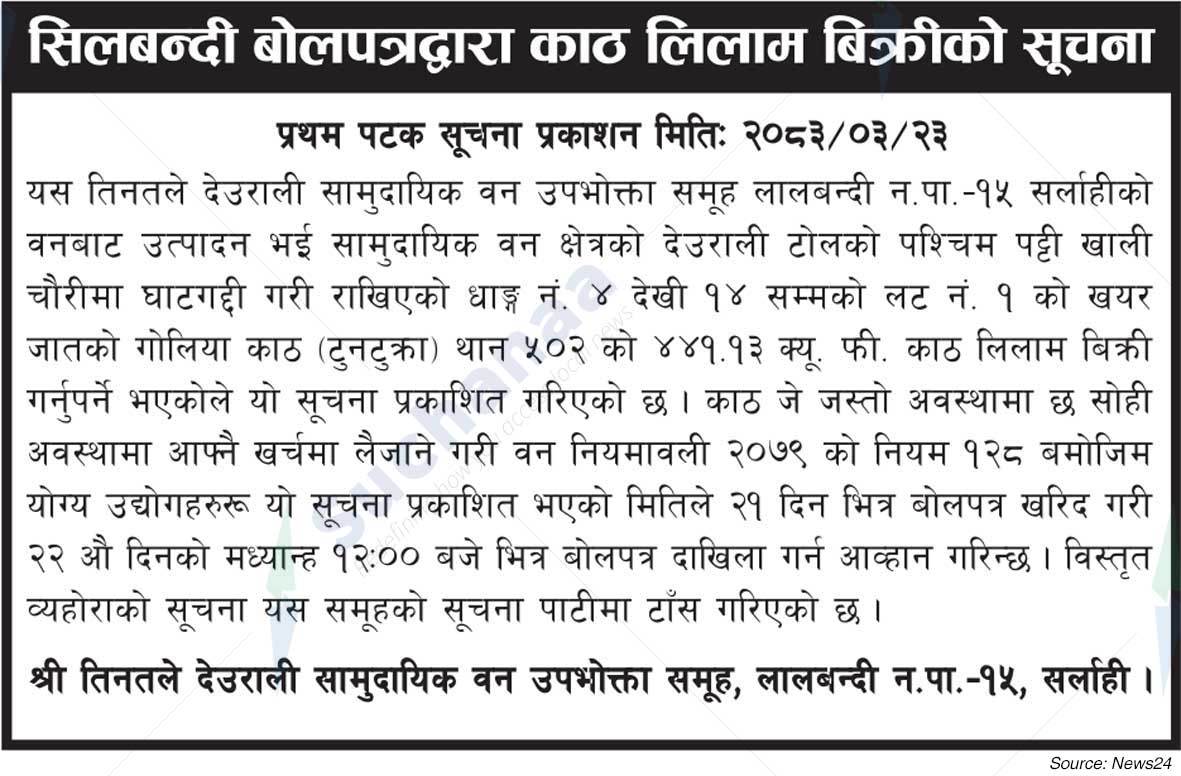 Shree Tinate Deurali Saa.Wa.Wo.Sa.