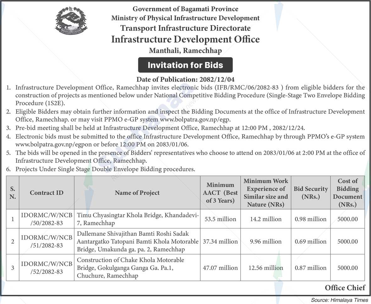 Infrastructure Development Office, Ramechhap