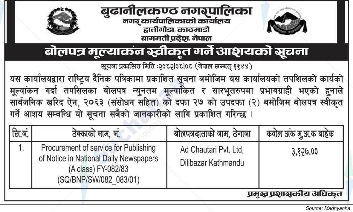 Budhanilkantha Municipality