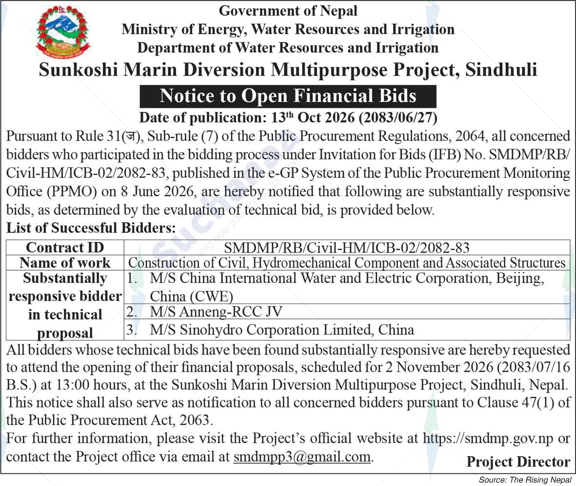 Sunkoshi Marin Diversion Multipurpose Project, Sindhuli