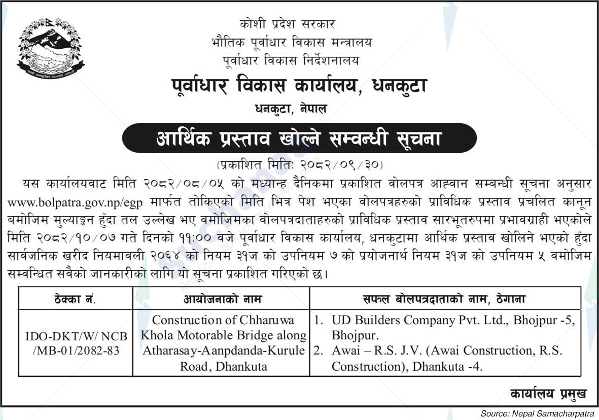 Infrastructure Development Office, Dhankuta