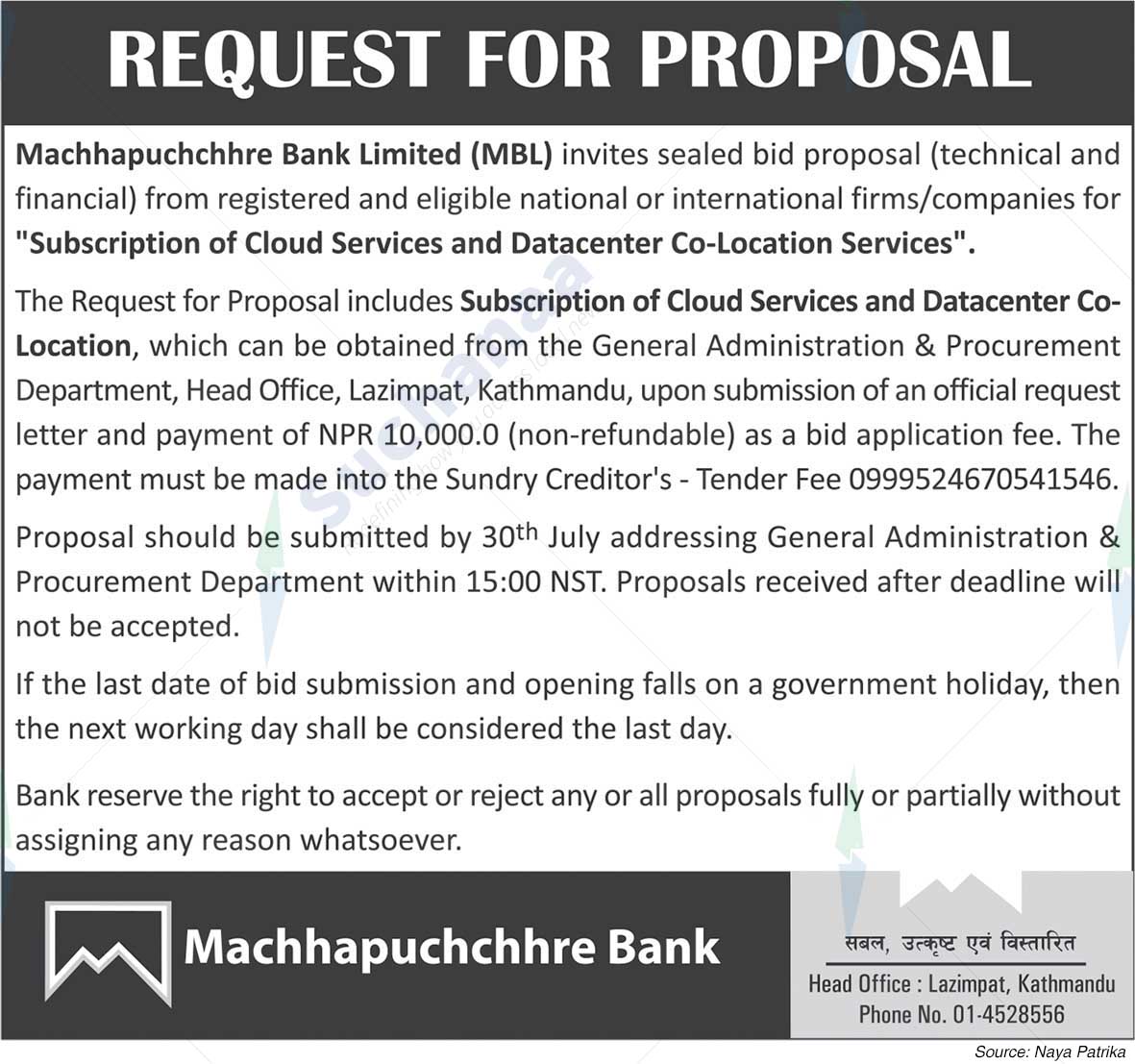 Machhapuchchhre Bank Limited