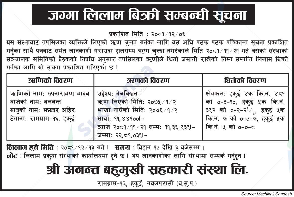 Shree Anant Multiple Co-operative Society Ltd.