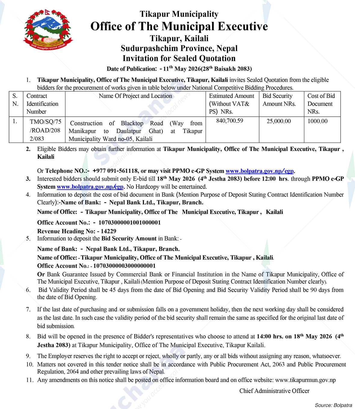 Tikapur Municipality