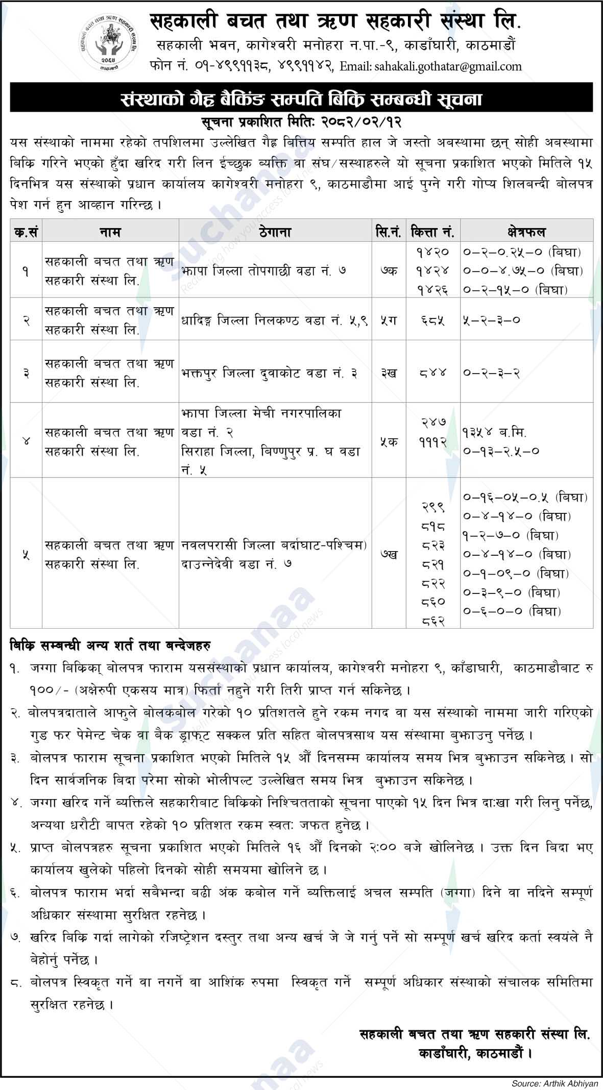 Sahakali savings and credit co-operative limited