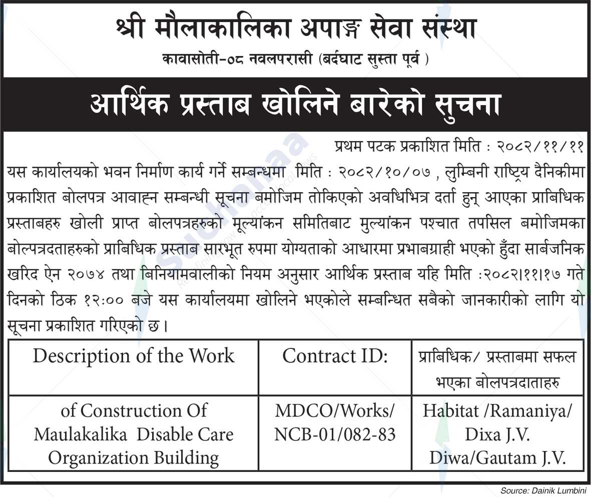 Shree Maulakalika Disable Care Organization