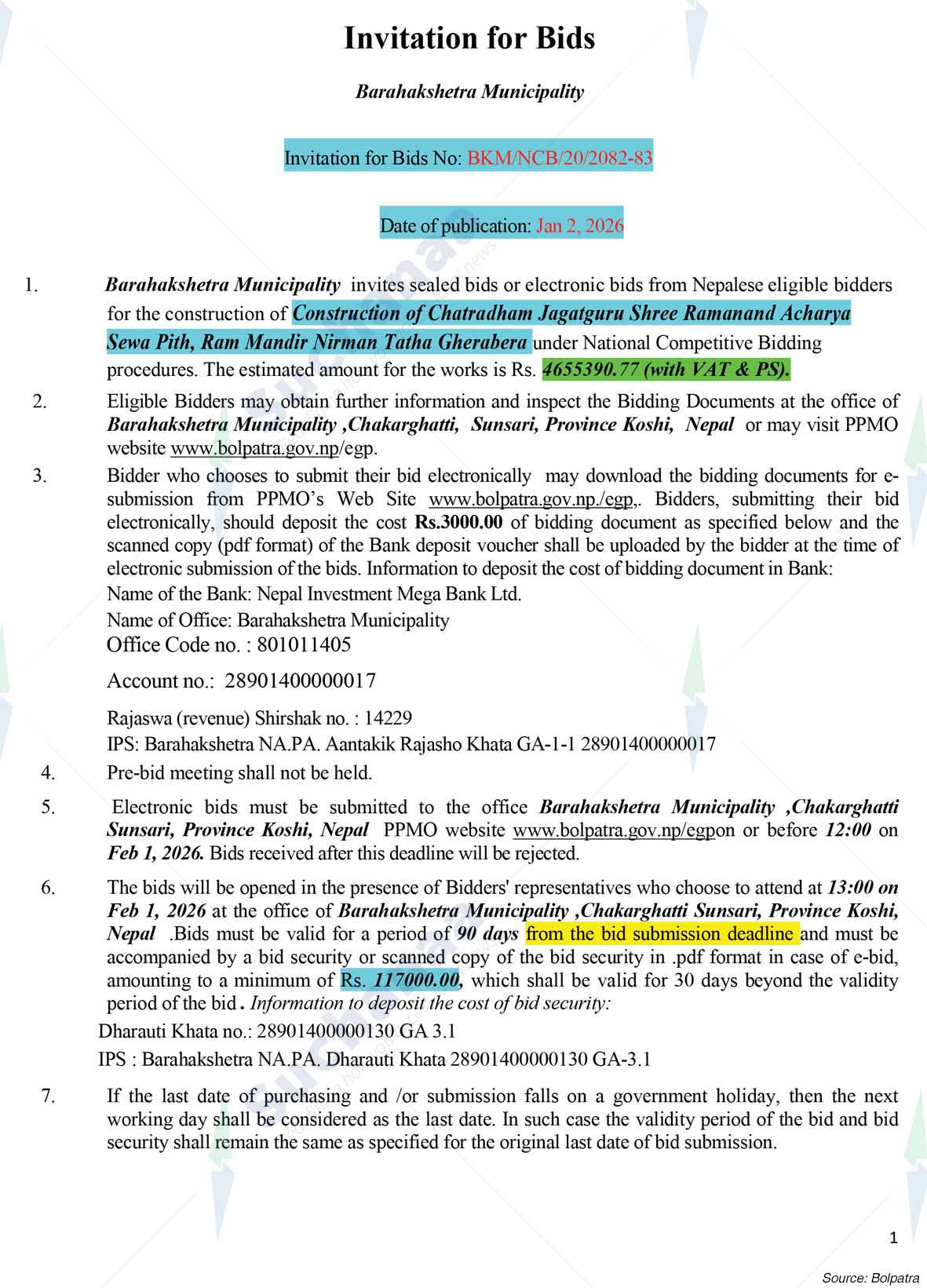 Barahachhetra Municipality