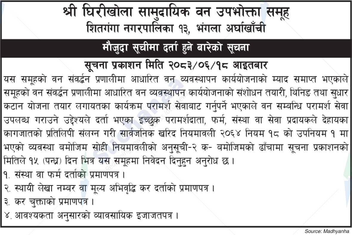 Shree Ghirikhola Saa.Wa.Wo.Sa.