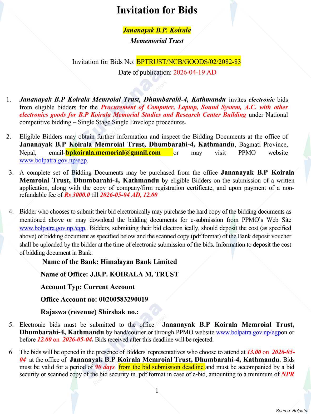 Jananayak B.P. Koirala Smriti Trust