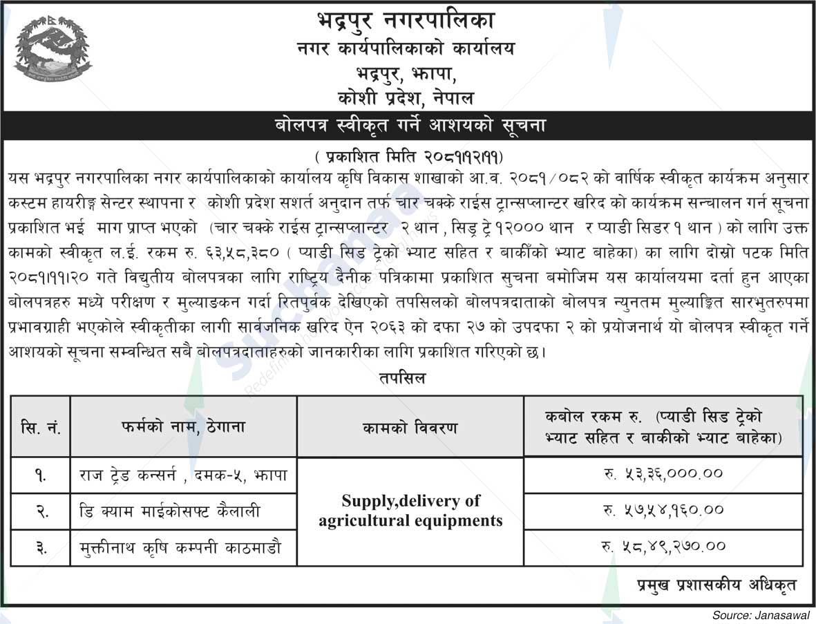Bhadrapur Municipality