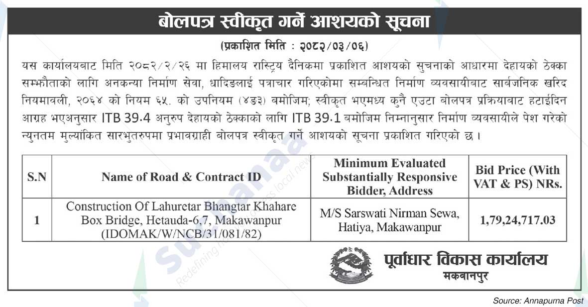 Infrastructure Development Office, Makawanpur