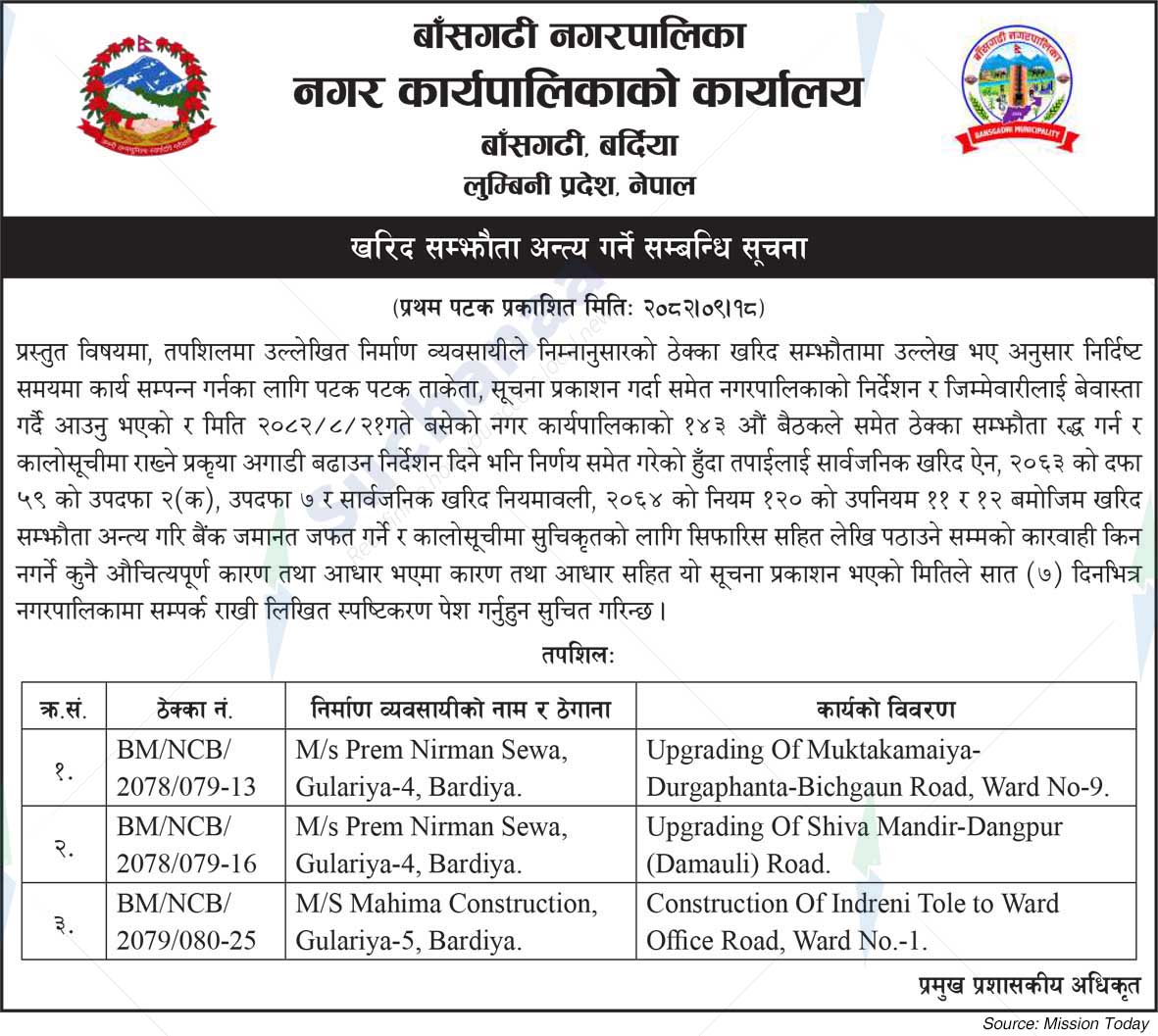 Bansgadhi Municipality