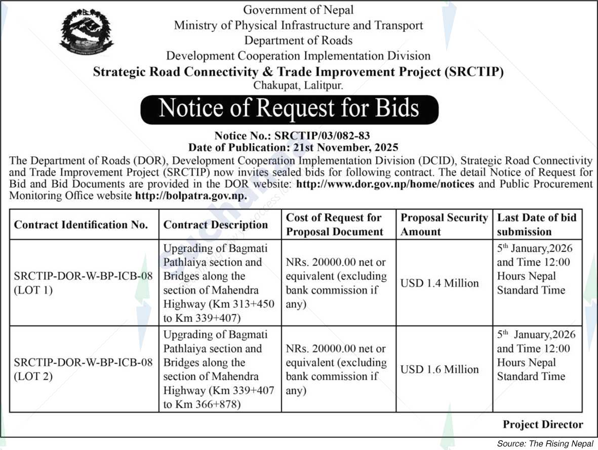 Strategic Road Connectivity & Trade Improvement Project (SRCTIP)