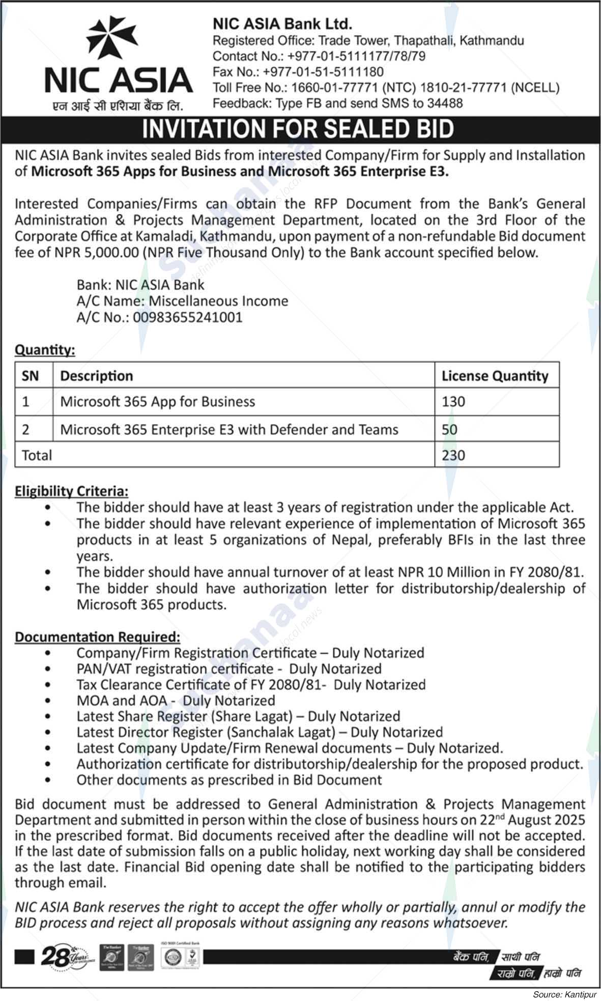 NIC Asia Bank Limited