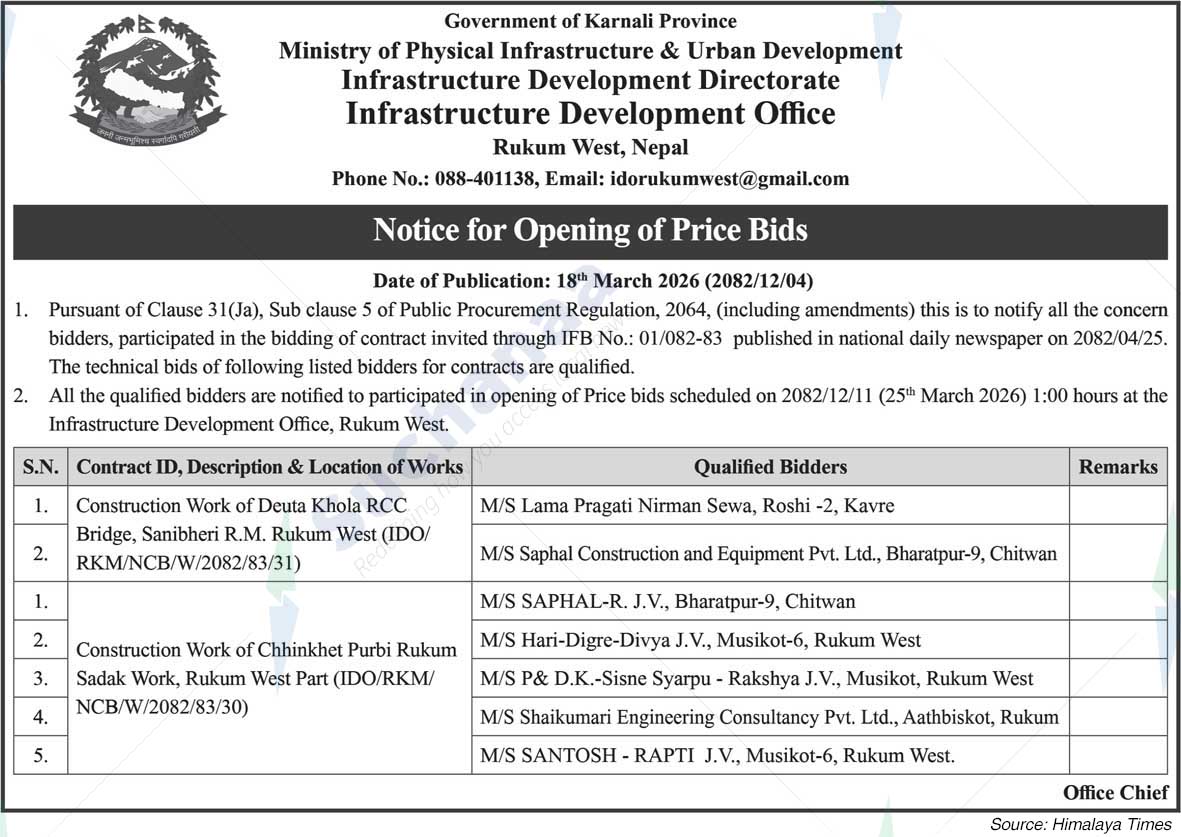 Infrastructure Development Office, Rukum West