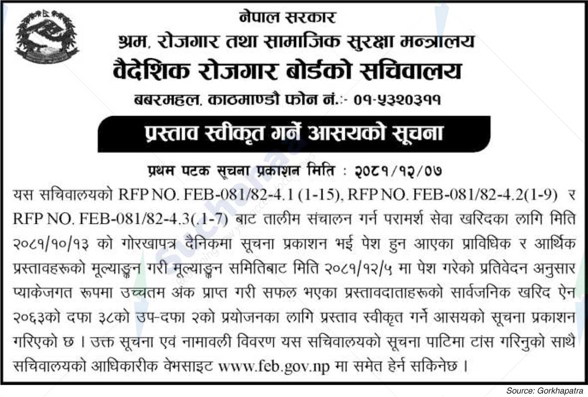 Secretariat of Foreign Employment Board