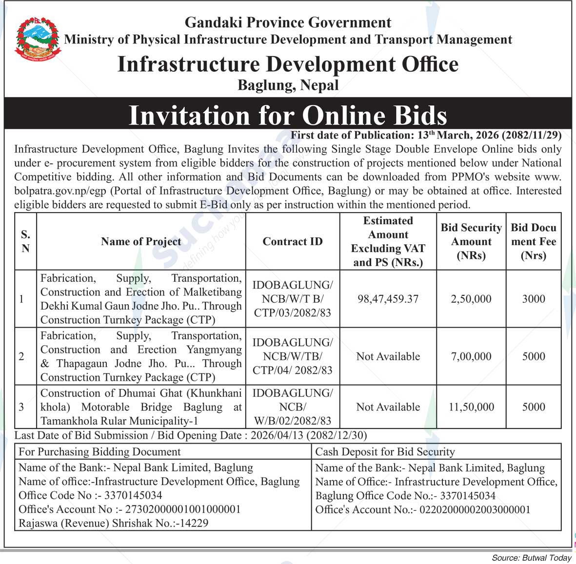 Infrastructure Development Office, Baglung