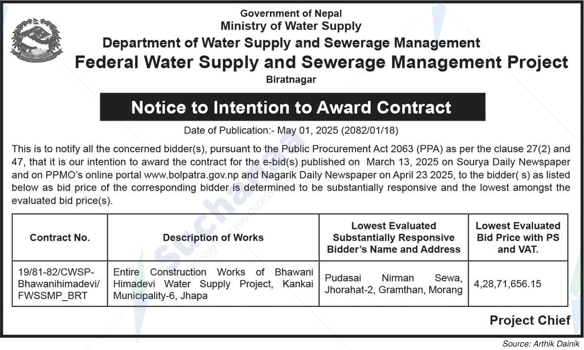Federal Water Supply and Sewerage Management Project