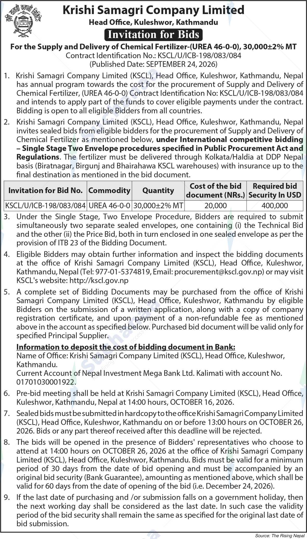 Krishi Samagri Company Limited