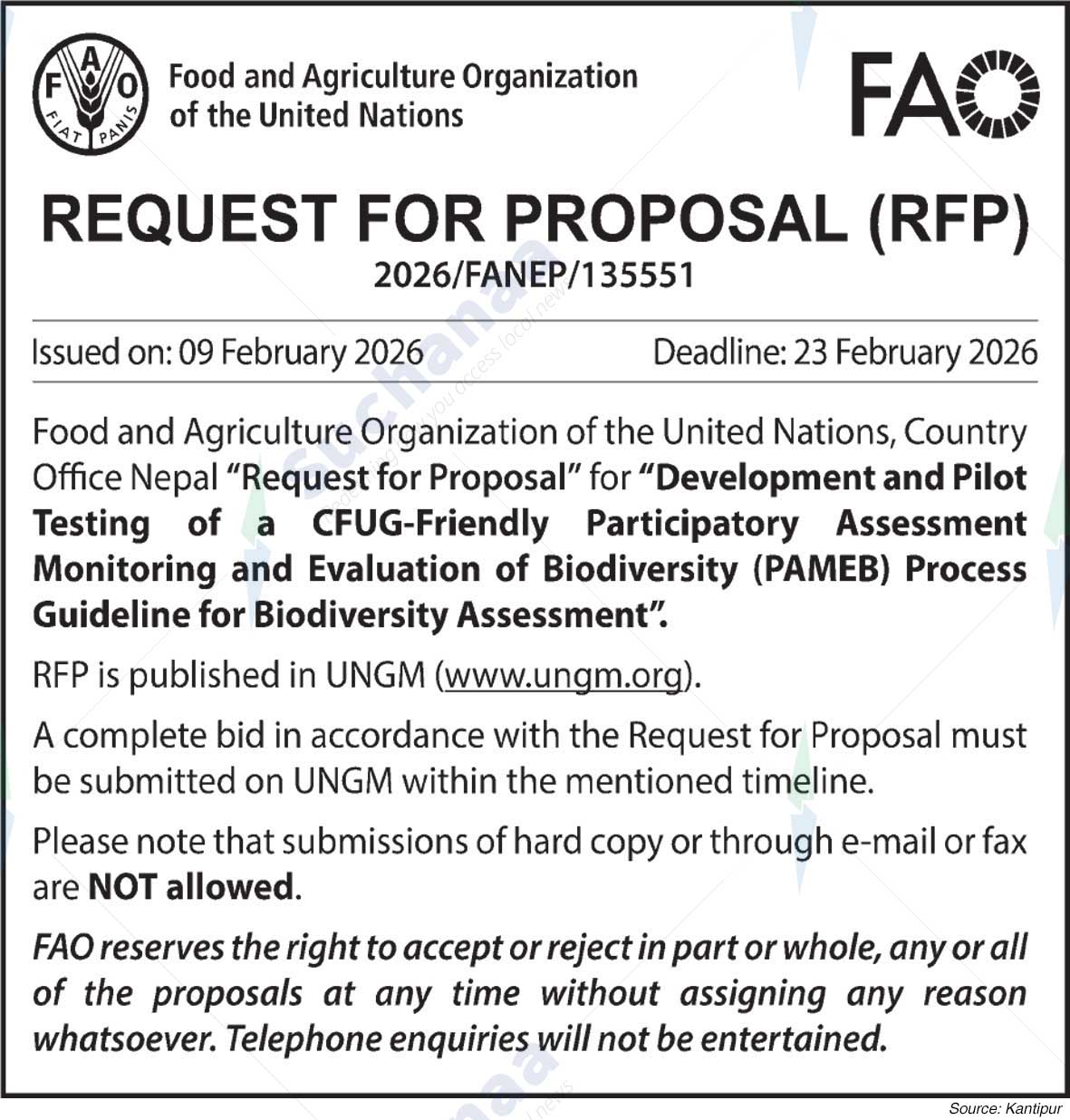 Food and Agriculture Organization of the United Nations (FAO)