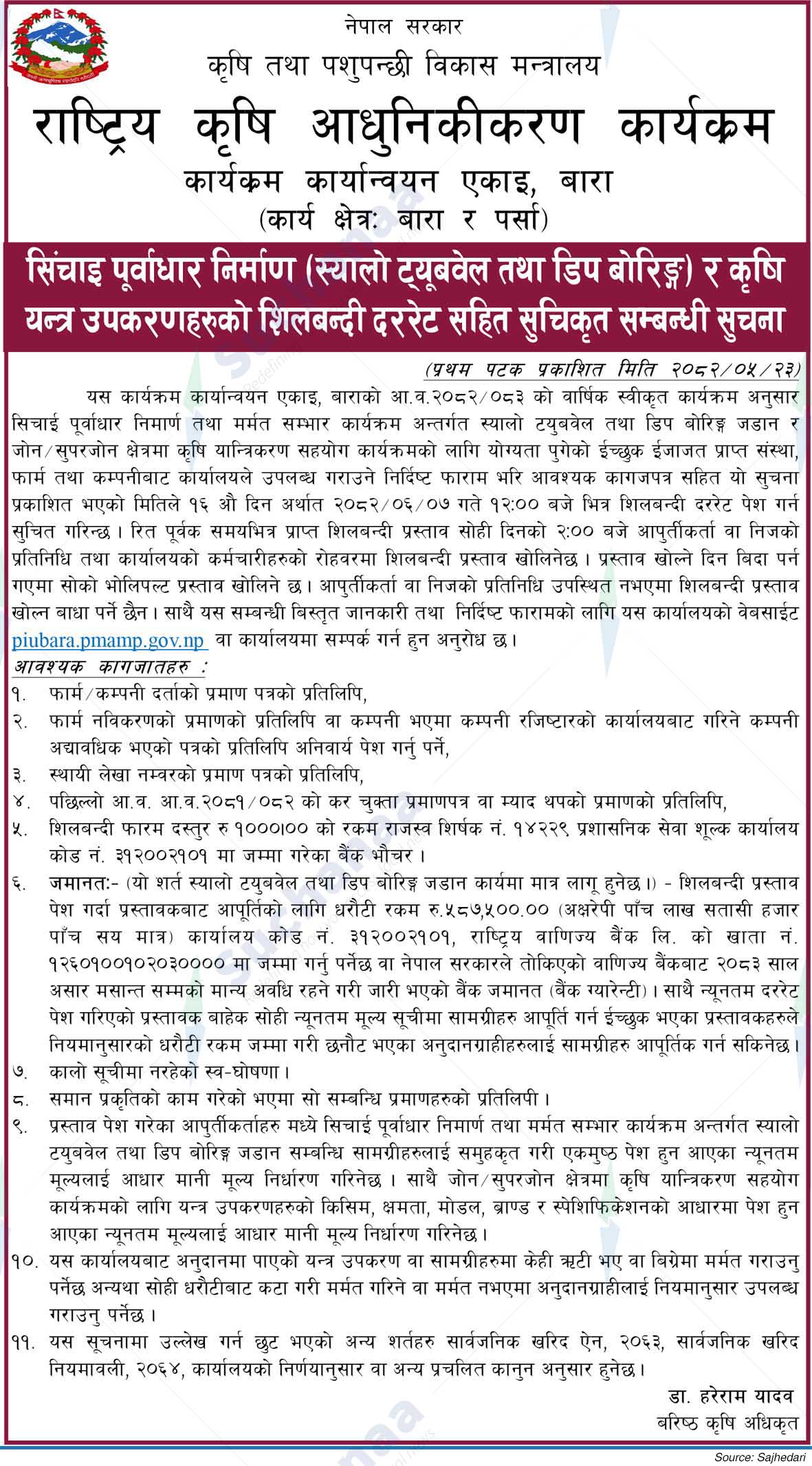 Program Implementation Unit, Bara