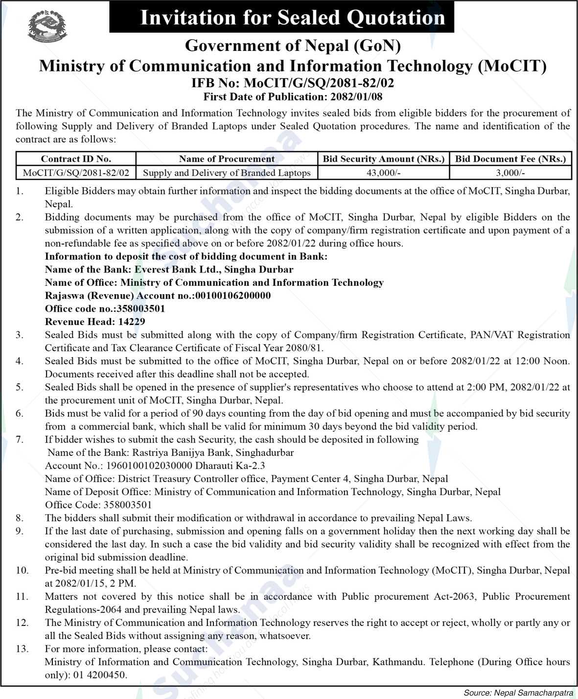 Ministry of Communication and Information Technology (MoCIT)