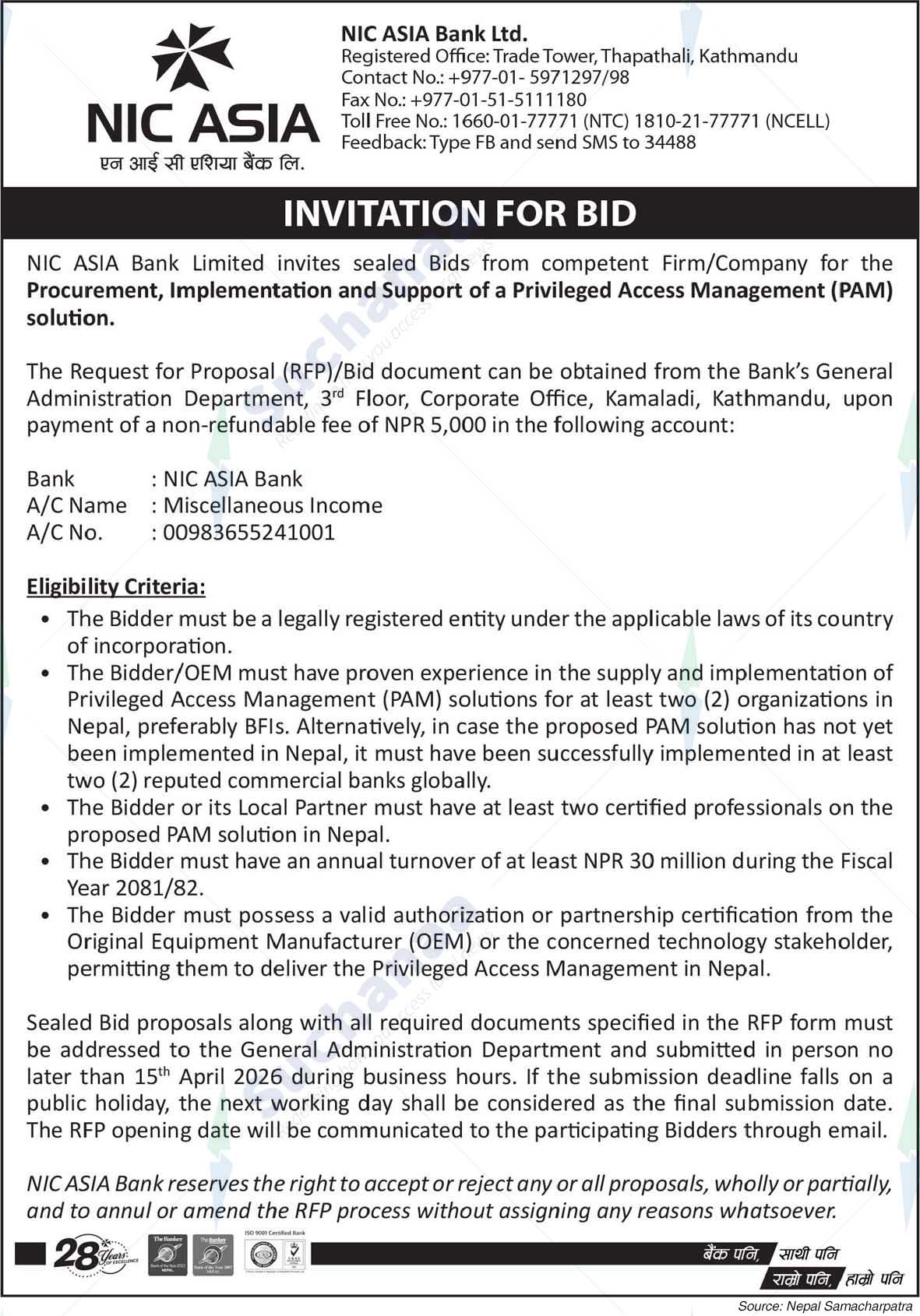 NIC Asia Bank Limited