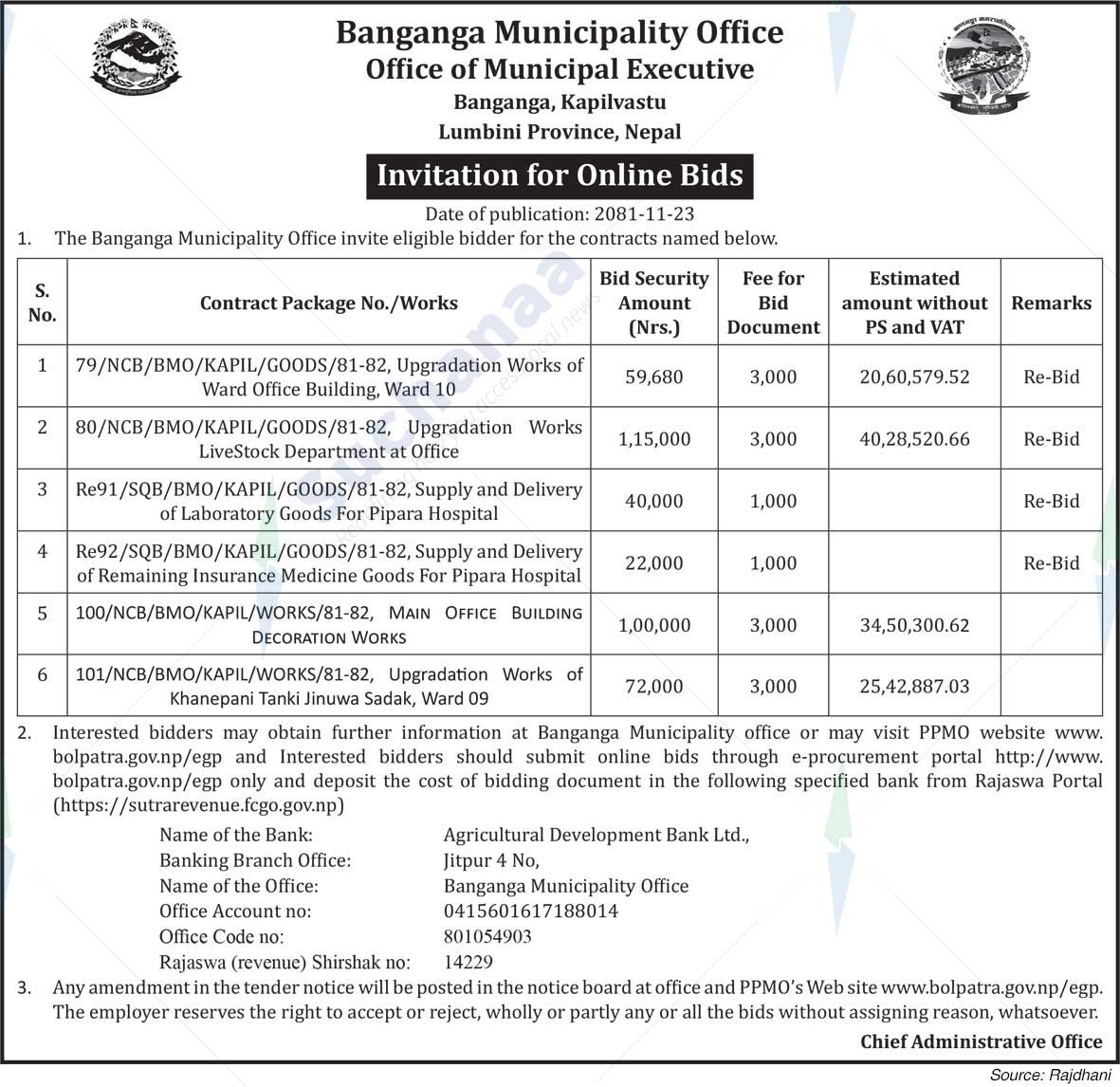 Banganga Municipality Office