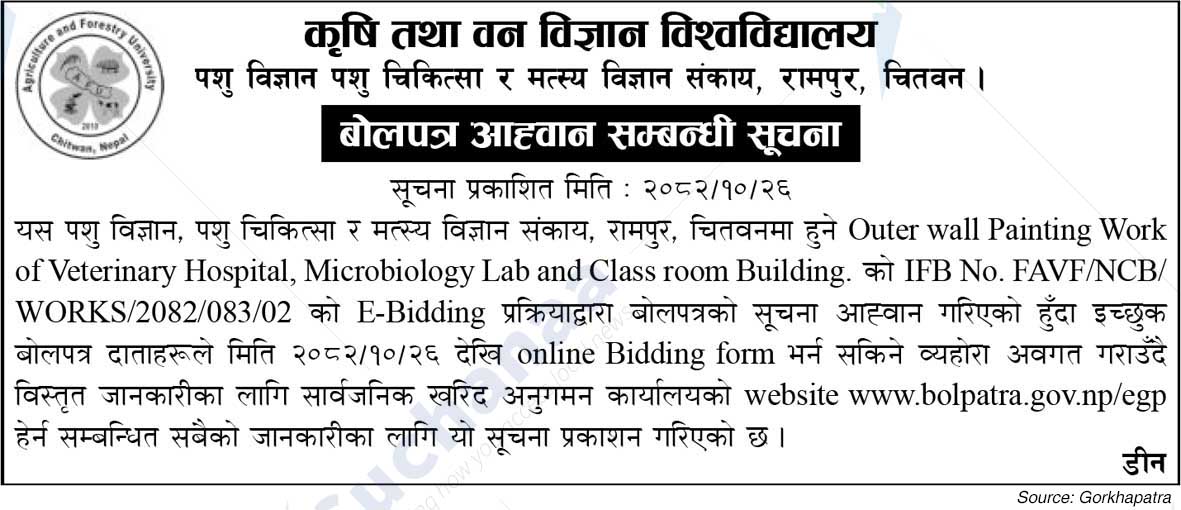 Faculty of Animal Science, Veterinary Science and Fisheries