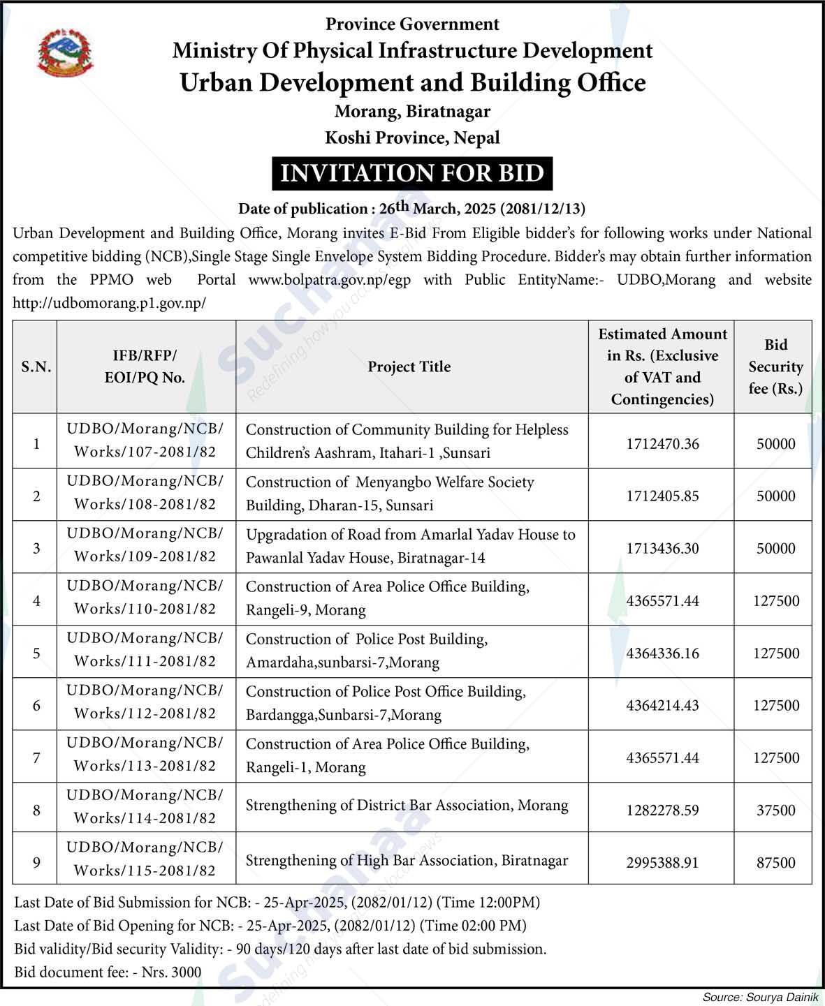 Urban Development and Building Office
