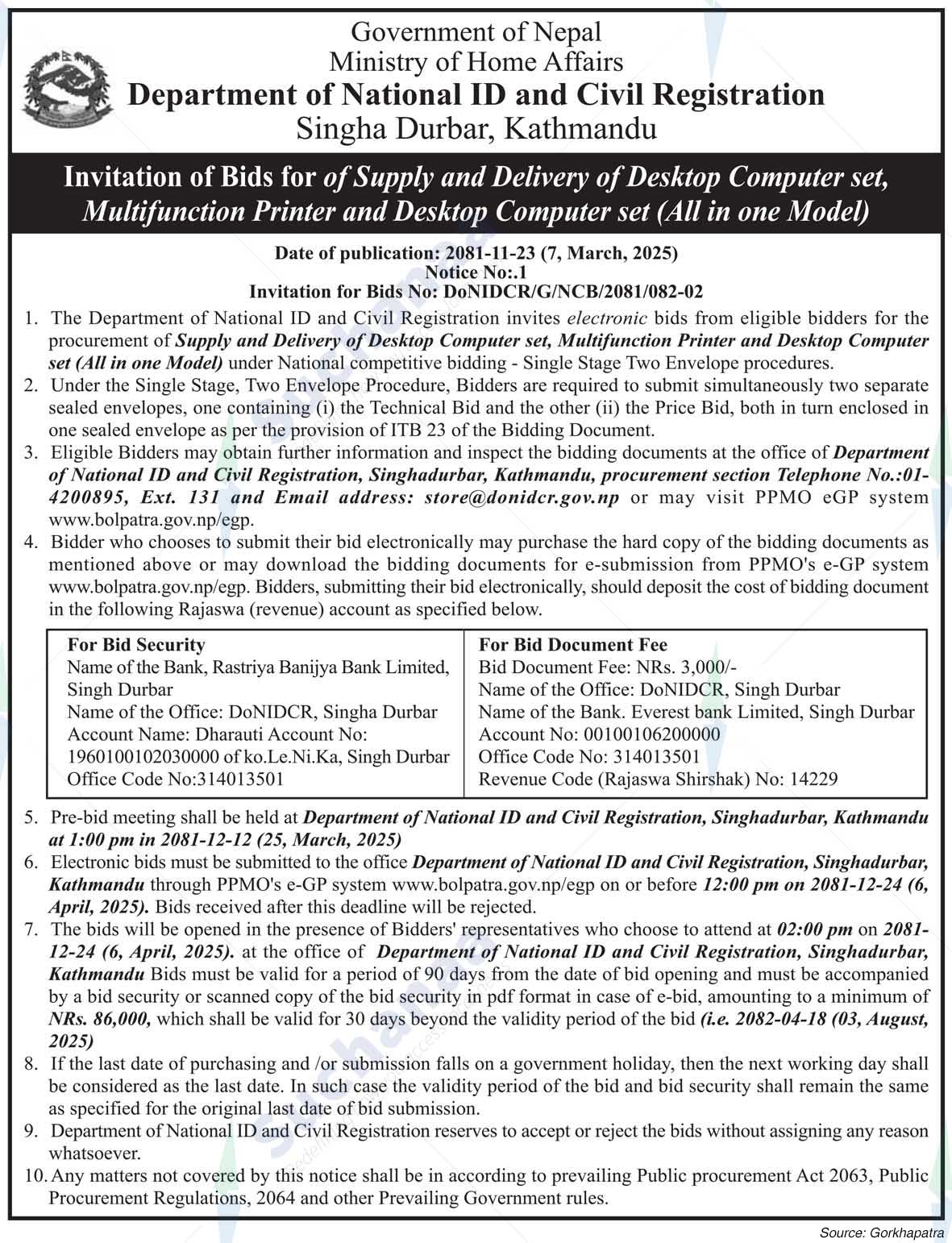 Department of National ID and Civil Registration