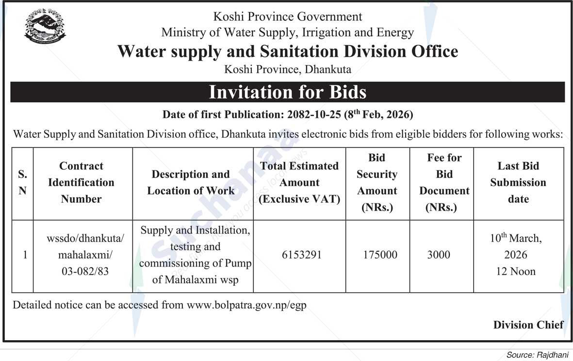 Water supply and Sanitation Division Office, Dhankuta