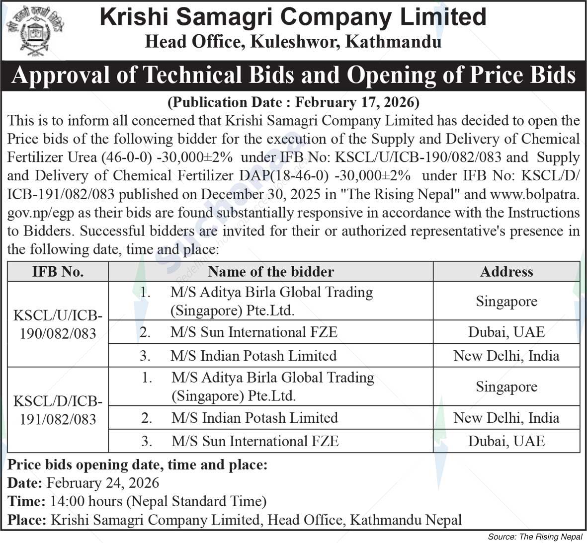 Krishi Samagri Company Limited