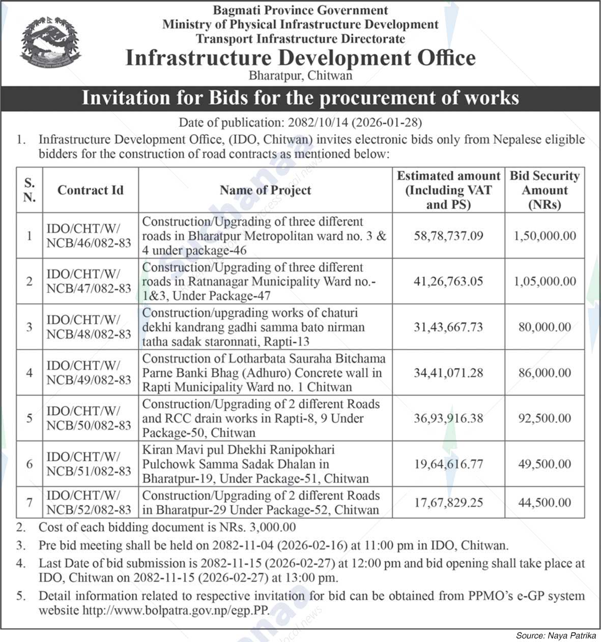 Infrastructure Development Office, Bharatpur, Chitwan
