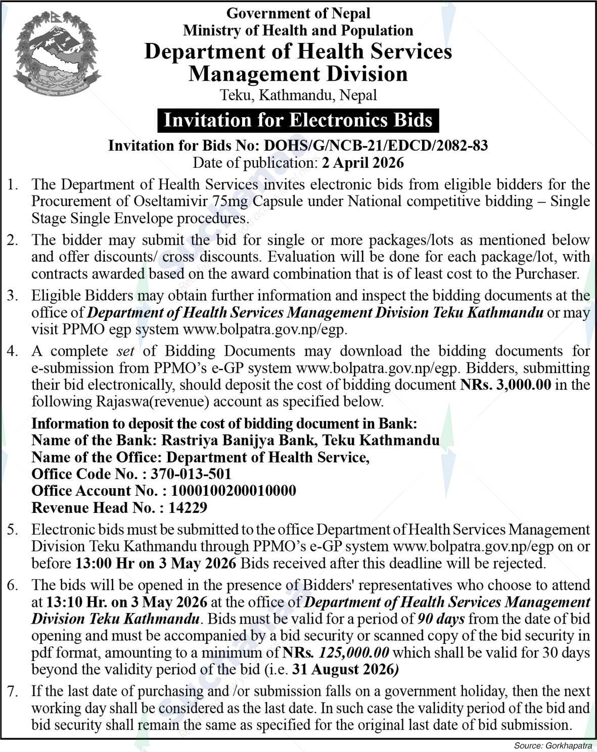 Department of Health Services