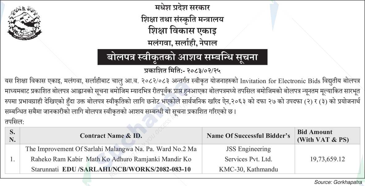 Education Development Unit, Sarlahi