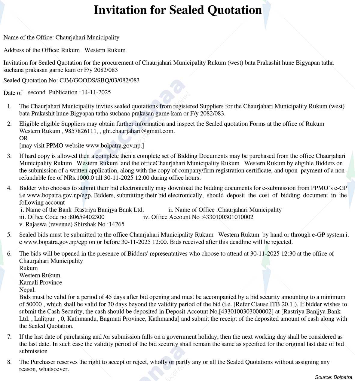 Chaurjahari Municipality