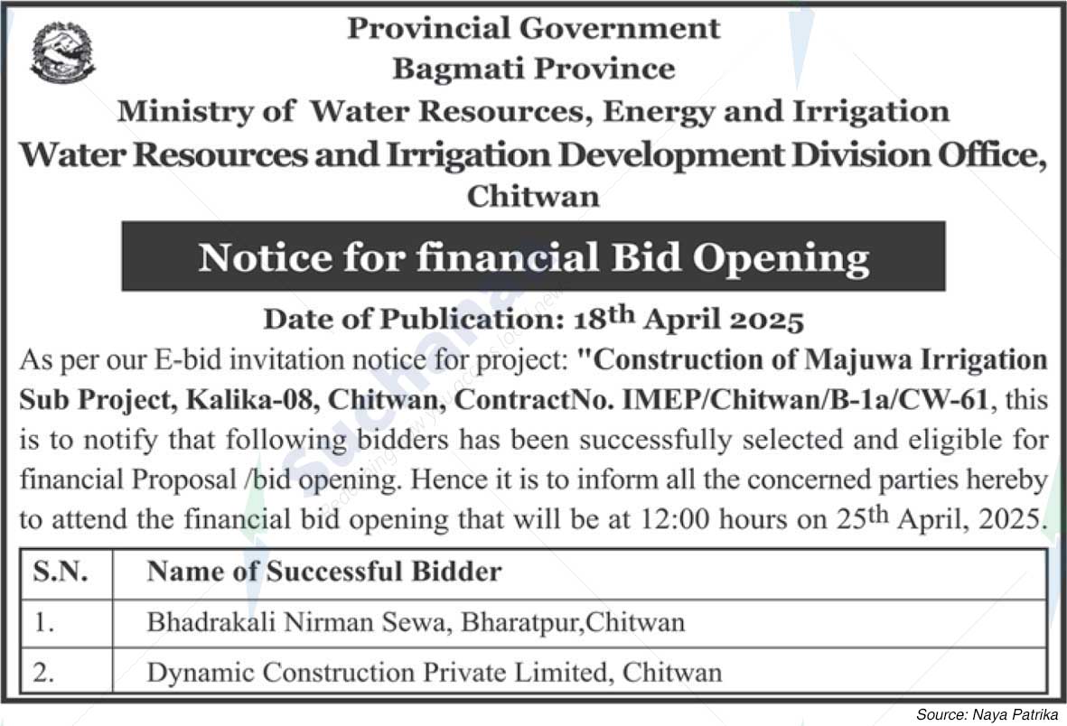 Water Resources and Irrigation Development Division Office, Chitwan