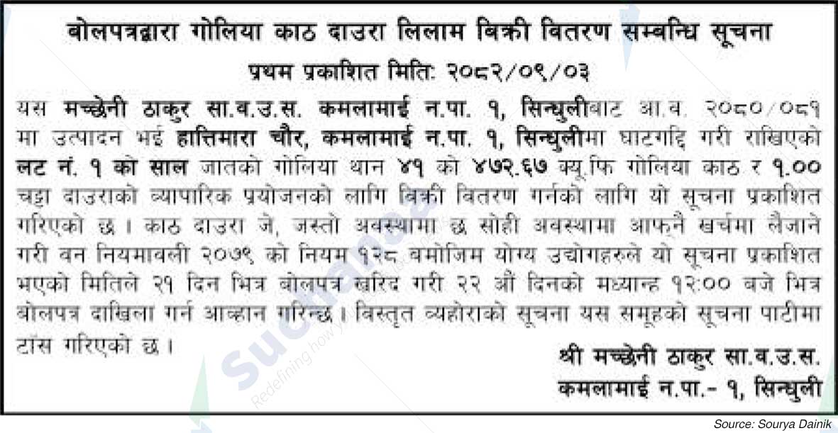 Shree Machheni Thakur Saa.Wa.Wo.Sa.