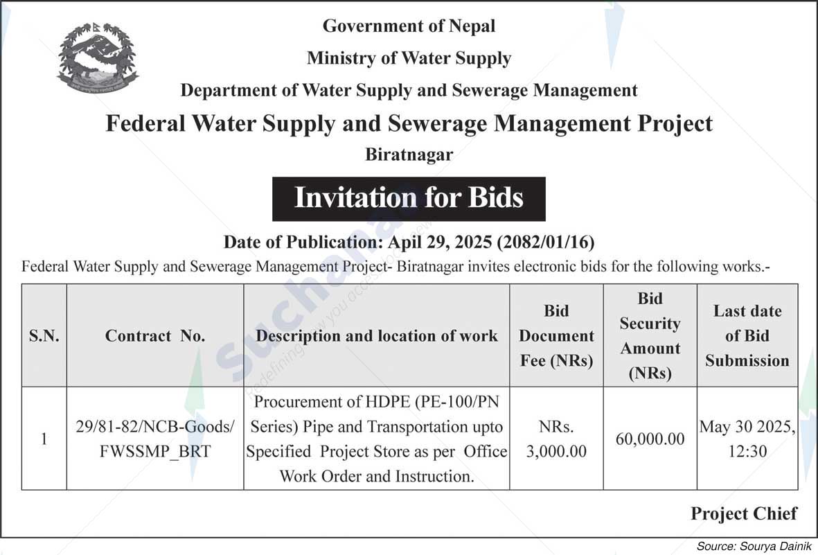 Federal Water Supply and Sewerage Management Project